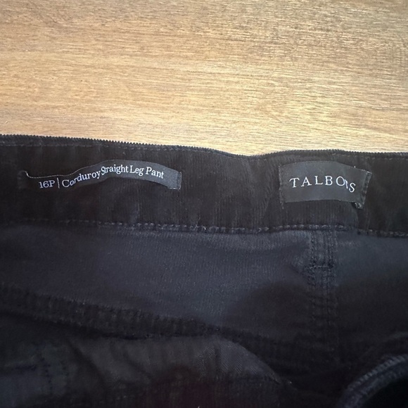 Talbots Women’s Black Straight Leg Corduroy Pants 16p - Picture 5 of 9